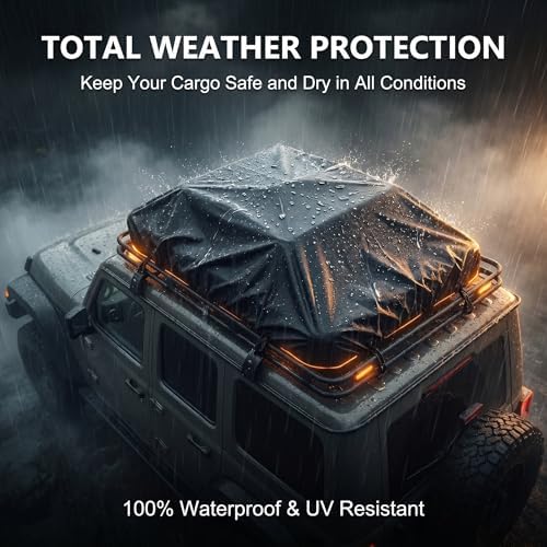 1 PC Car Roof Rack Cover, Waterproof Sunproof Silver Coated Fabric Cargo Bag - Image 2