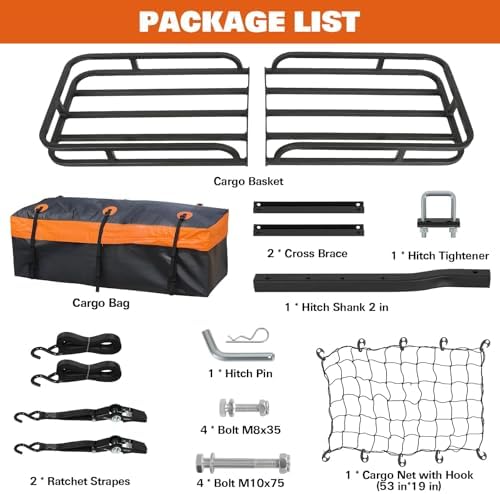 WEIZE Hitch Cargo Carrier Basket - Image 5