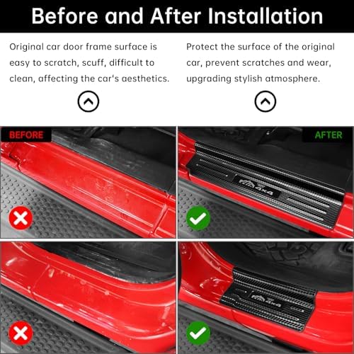 4PCS Door Sill Guards for Jeep Wrangler 2018-2025 2026 JL JLU & 2020-2026 - Image 3
