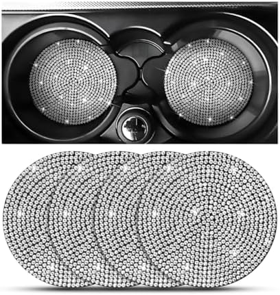 Osilly 4PCS 2.75 Inch Rhinestone Cup Holder Coasters by Osilly