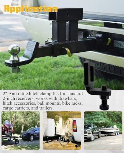 2" Anti Rattle Hitch Clamp, Anti Rattle Hitch Tightener Quieter Towing 2 Inch - Image 5