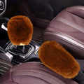 Hovom 2PCS Fluffy Car Gear Shift Knob Cover & Handbrake Cover by Hovom