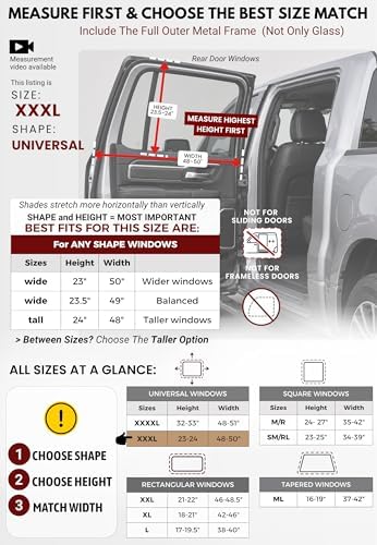 XXXL/Window Sun Shades for Trucks, Full Coverage, Heat & Bug Protection - Image 5