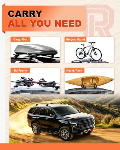 Upgraded 300LB Aluminum Roof Rack Cross Bars - Image 5