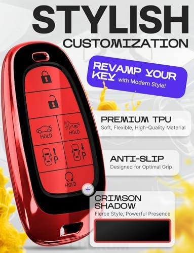 Lucrum Compatible with Hyundai Key Fob Cover & Keychain - Image 3