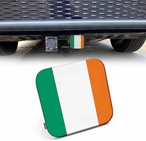 Ireland Flag Trailer Hitch Tube Cover Plug Cap, Irish National Flag Lightweight by Beabes