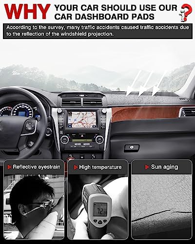 Autorder Dashboard Cover Mat for 2012-2017 Toyota Camry Accessories Dash Cover - Image 2