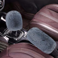 Hovom 2PCS Fluffy Car Gear Shift Knob Cover & Handbrake Cover by Hovom