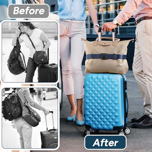 Travel Inspira Magnetic Quick Release Luggage Straps Blue - Image 4