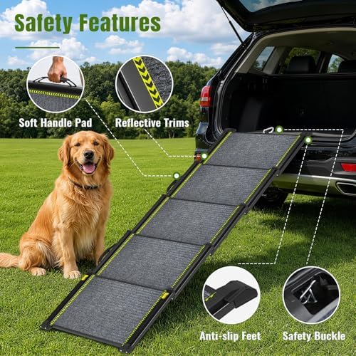 Dog Ramp for Car 73" Extra Long, Telescoping & Aluminum Dog Steps - Image 5