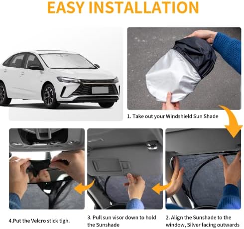 Windshield Sun Shade for 2016-2022 Lexus RX 350 450h Sunshade Window Visor - Image 6
