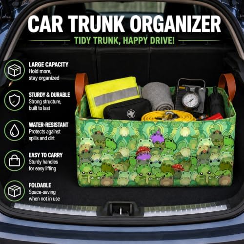 Frog Car Trunk Organizer 20L Collapsible Auto Storage Basket - Image 2