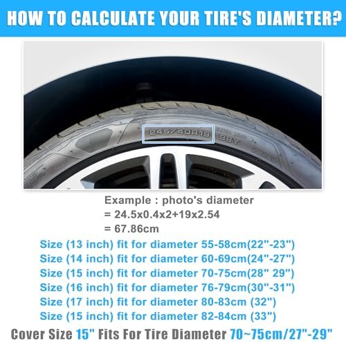 uxcell Universal 210D Oxford Spare Tire Cover - Image 5