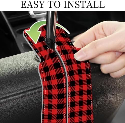 PU Leather Car Seat Hook, Storage Headrest Hanger, Cute Car Backseat Organizer - Image 5
