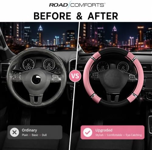 Road Comfort Leather Steering Wheel Cover – Premium Anti-Slip Car Steering - Image 3