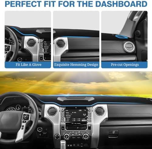 FIILINES Dash Cover for 2014-2021 Toyota Tundra, Dashboard Mat Exact Fit for - Image 4