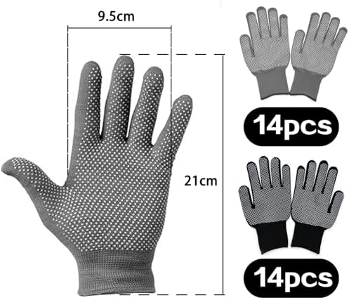 14 Pair Work Gloves with Grip Gloves - Image 2