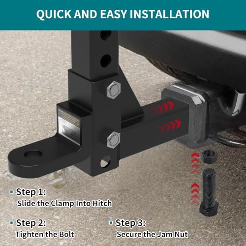 Anti Rattle Hitch Clamp 2" Heavy Duty Steel Hitches - Image 5