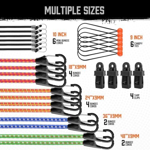 HORUSDY 28-Piece Premium Bungee Cords - Image 2