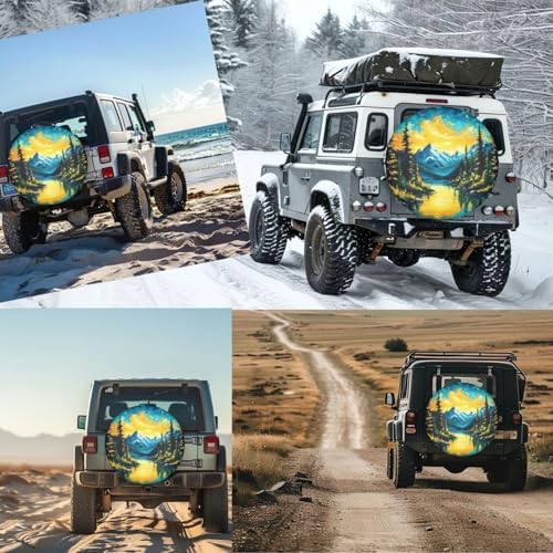 Forest Mountains Blue Lake Spare Tire Cover - Image 7