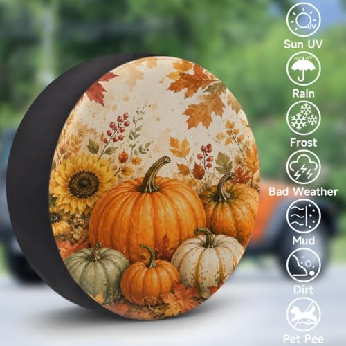 Fall Spare Tire Cover Waterproof Dust-Proof Spare Wheel Covers - Image 3