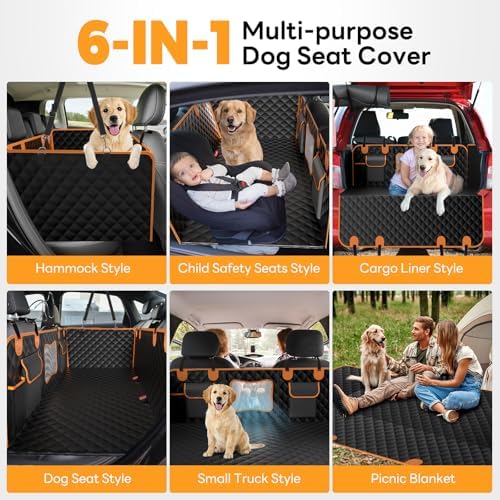 Dog Car Seat Cover for Back Seat Hard Bottom - Image 6