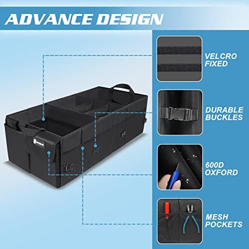 Sposuit Large Trunk Organizer - 98L Collapsible Car Storage - Image 5