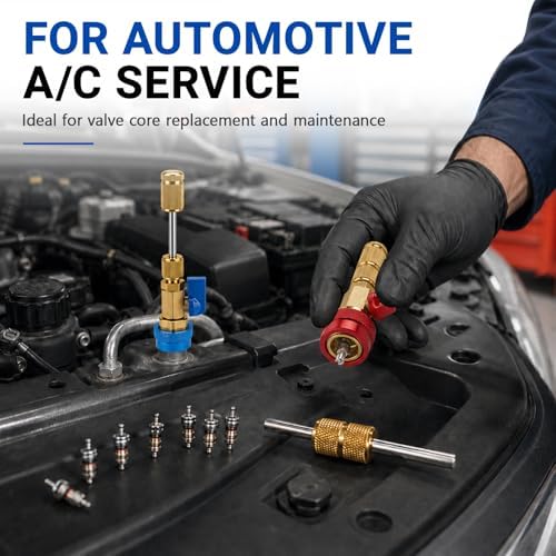 31Pcs R134A Valve Core Quick Remover Installer Tool Set, High Low Pressure AC - Image 6