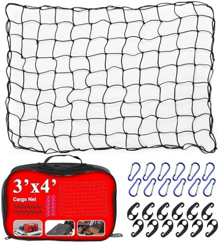 3' x4' Truck Cargo Net Stretches to 6' x 7' by Cenipar