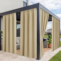 Patio Curtains Outdoor Waterproof, 4 Panels, Rod Pocket Sunshades by RichSets