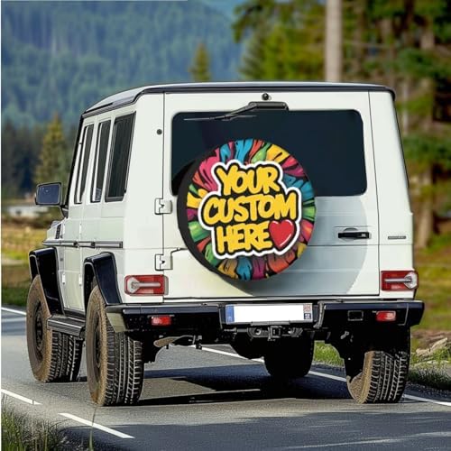 Custom Spare Tire Cover PU Leather, Personalized Printing - Image 2