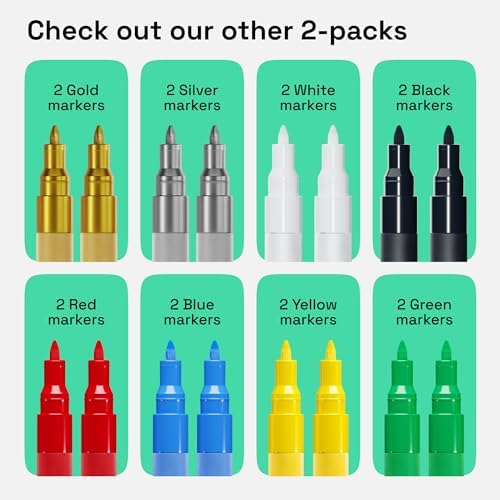 ARTISTRO Red Acrylic Paint Markers - Image 6