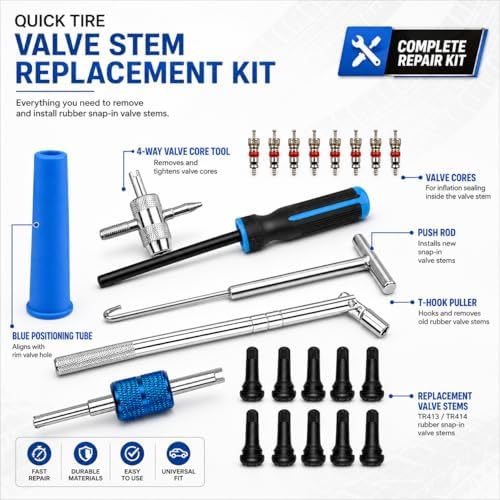 Valve Stem and Core Removal Replacement Tool Kit, Valve Stem Installation Tool - Image 5