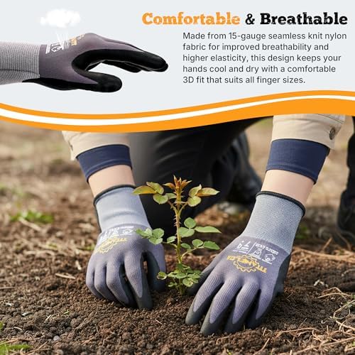 TitanFlex Work Gloves, MicroFoam Nitrile Coated, Seamless Knit Nylon - Image 5
