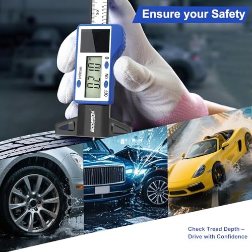 GODESON Digital Tire Tread Depth Gauge – Solar & Battery Hybrid, Inch/MM Modes - Image 6