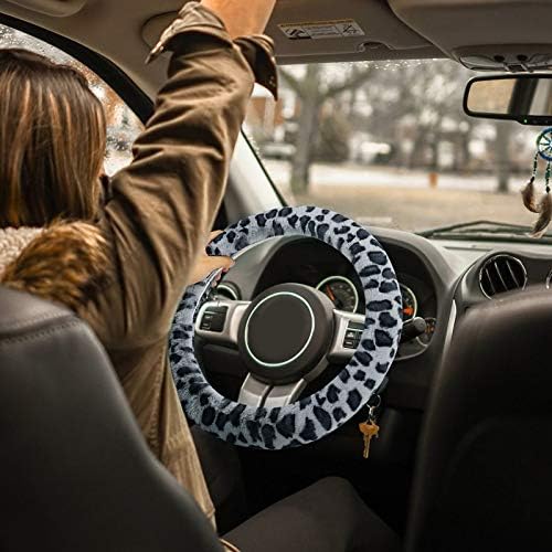 Fuzzy Steering Wheel Cover for Women Girls, Accmor Universal Fit Fur Car Wheel - Image 7