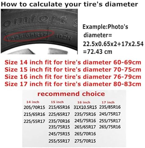 Tire Cover American Flag Potable Universal Spare Wheel Tire Cover 14" - Image 6