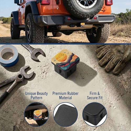 2" Trailer Hitch Cover Rubber Receiver Tube Cap Trailer Hitch Covers - Image 3
