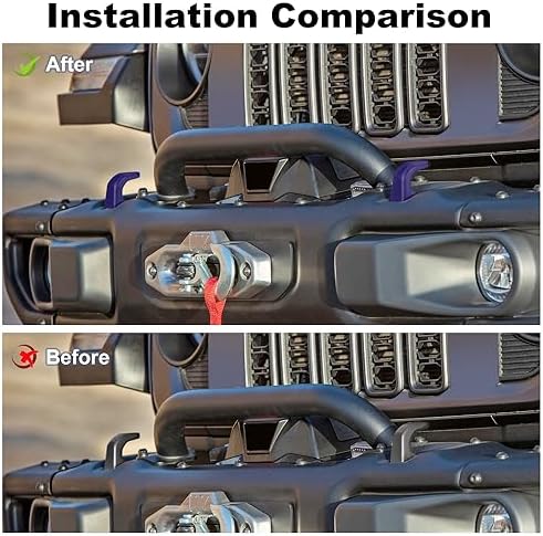 JWWY Tow Hook Protector Cover for Jeep Wrangler JK JL & Gladiator JT 4xe - Image 3