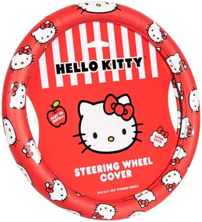 Hello Kitty Steering Wheel Cover Official Sanrio Car Accessory Universal Size by Carbella