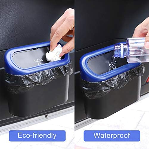 Accmor Car Trash Can with Lid, Waterproof Vehicle Trash Bin Car Dustbin Garbage - Image 5