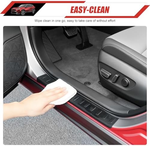 Door Sill Guards Kit Fit for 2019-2025 Toyota RAV4 Accessories Rear Bumper - Image 5
