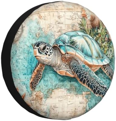 Sea Turtle Spare Tire Cover Waterproof Wheel Cover 17 Inch Universal Fit by Unknown