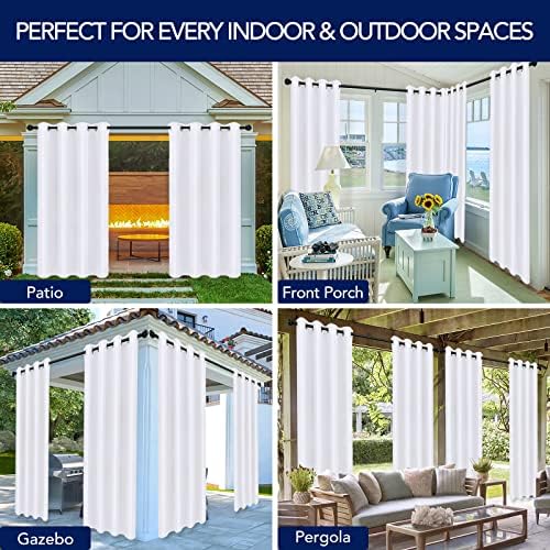 PureFit Outdoor Curtains for Patio Waterproof Weatherproof Outside Curtains - Image 5