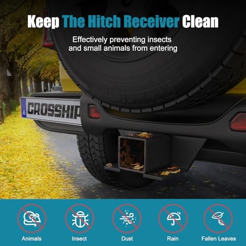 2" Trailer Hitch Cover Tube Cover Plug Cap Rubber, Hitch Cover Fits Class 3 4 5 - Image 3