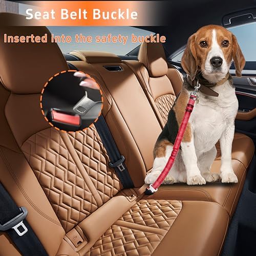 Seyezo Dog Car Seat Belt for Car, 2 Piece Set Retractable Dog Car Harness - Image 4