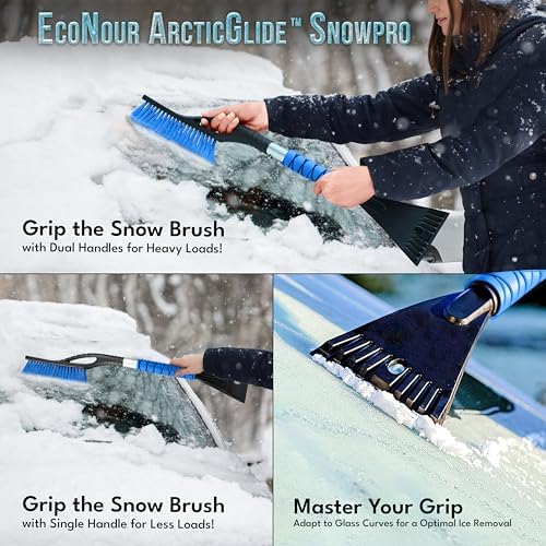 EcoNour 27" Snow Brush with Ice Scraper - Image 2