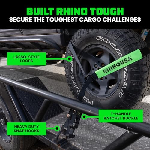 Rhino USA Car Hauler Tie Down Straps - Image 2