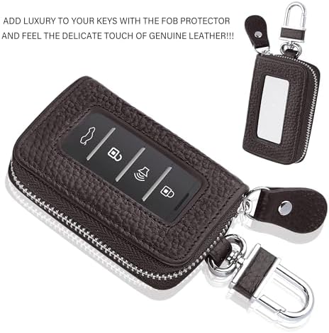 Car Key Fob Case for Replacing Old Key Fob Cover, Genuine Leather Car Key Case - Image 4