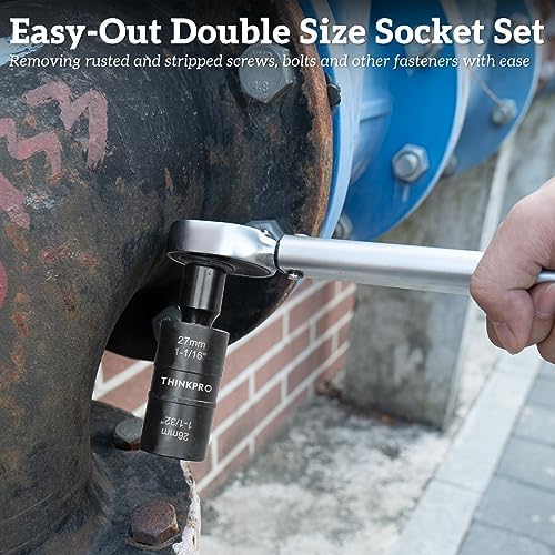 Flip Lug Nut Removal Tool, 5 Piece Wheel Lock Remover Kit - Image 6